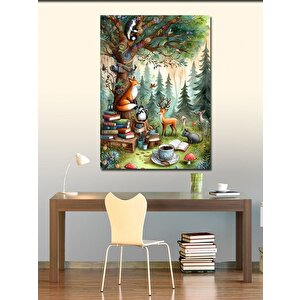 Kanvas Tablo Orman Kütüphanesi 100x140 cm