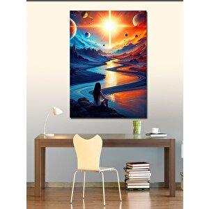 Kanvas Tablo Gün Batımında Nehir 100x140 cm
