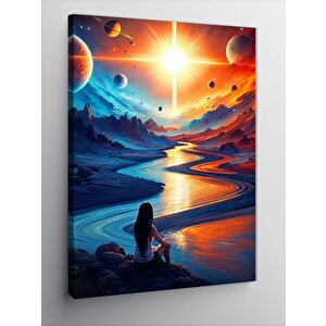 Kanvas Tablo Gün Batımında Nehir 70x100 cm