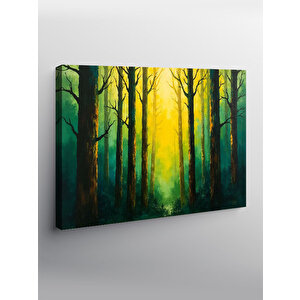 Kanvas Tablo Orman Temalı Soyut Tasarım 50x70 cm