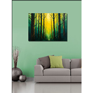 Kanvas Tablo Orman Temalı Soyut Tasarım 50x70 cm