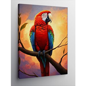 Kanvas Tablo Dalda Renkli Papağan 70x100 cm