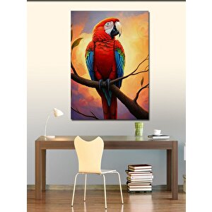 Kanvas Tablo Dalda Renkli Papağan 50x70 cm