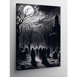 Kanvas Tablo Karanlık Ormanda Figürler 50x70 cm