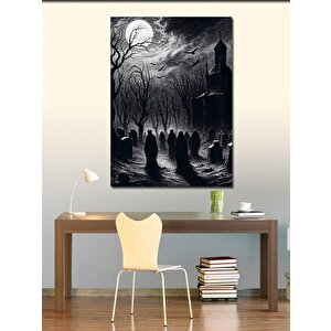 Kanvas Tablo Karanlık Ormanda Figürler 50x70 cm
