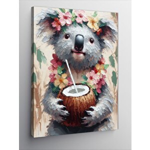 Kanvas Tablo Hindistancevizi İçen Koala 50x70 cm