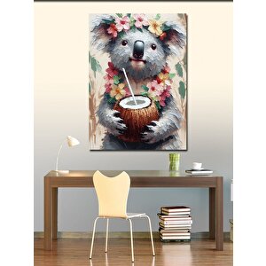 Kanvas Tablo Hindistancevizi İçen Koala 50x70 cm