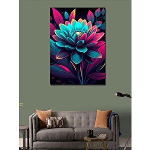 Kanvas Tablo Renkli Lotus Çiçeği 70x100 cm