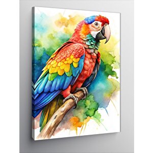 Kanvas Tablo Renkli Papağan 100x140 cm