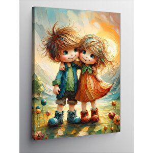 Kanvas Tablo Sevimli Çocuklar 50x70 cm