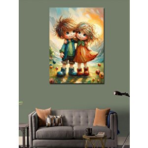 Kanvas Tablo Sevimli Çocuklar 100x140 cm