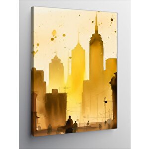 Kanvas Tablo Gün Batımında Şehir 50x70 cm