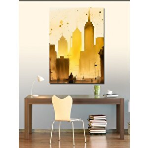 Kanvas Tablo Gün Batımında Şehir 50x70 cm