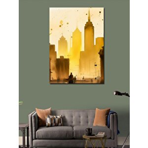 Kanvas Tablo Gün Batımında Şehir 50x70 cm