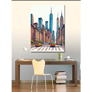 Kanvas Tablo Manhattan Şehir Manzarası 100x140 cm