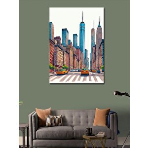 Kanvas Tablo Manhattan Şehir Manzarası 100x140 cm