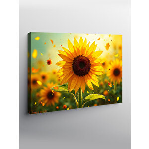 Kanvas Tablo Büyük Ayçiçeği İllüstrasyonu 50x70 cm