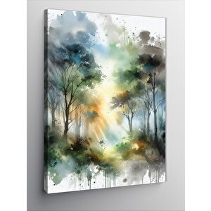 Kanvas Tablo Sisli Orman 50x70 cm