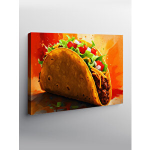 Kanvas Tablo Taco İllüstrasyonu 100x140 cm