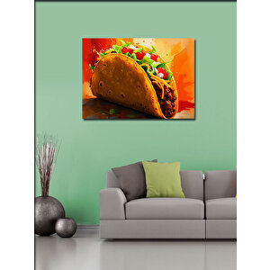 Kanvas Tablo Taco İllüstrasyonu 100x140 cm
