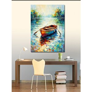 Kanvas Tablo Nehirde Sandal 50x70 cm