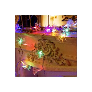 4 Metre Rgb Renkli̇ Fi̇ber Opti̇k Ledli̇ Ki̇rpi̇ Led Işik Yilbaşi Işiği Yilbaşi Ağaci Işiği Modlu Fi̇şli̇