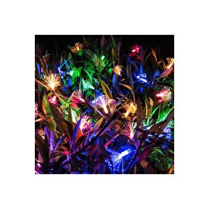 4 Metre Rgb Renkli̇ Fi̇ber Opti̇k Ledli̇ Ki̇rpi̇ Led Işik Yilbaşi Işiği Yilbaşi Ağaci Işiği Modlu Fi̇şli̇