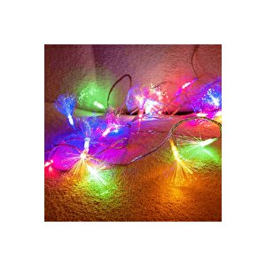 4 Metre Rgb Renkli̇ Fi̇ber Opti̇k Ledli̇ Ki̇rpi̇ Led Işik Yilbaşi Işiği Yilbaşi Ağaci Işiği Modlu Fi̇şli̇