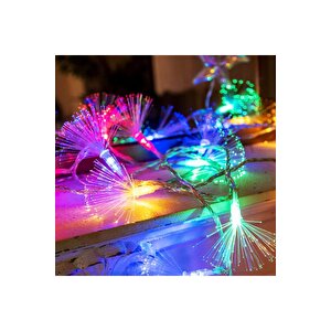 4 Metre Rgb Renkli̇ Fi̇ber Opti̇k Ledli̇ Ki̇rpi̇ Led Işik Yilbaşi Işiği Yilbaşi Ağaci Işiği Modlu Fi̇şli̇