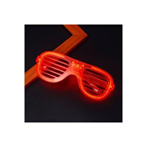 Chri̇stmas Green Ledli̇ght Party Glasses Kirmizi Led Işikli Gözlük Yilbaşi Parti̇ Gözlüğü Panjur Gözlük