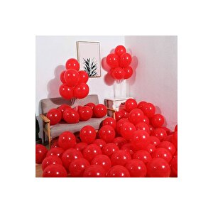 Kirmizi Yilbaşi Balonu Vip 25 Pcs Shiny Metallic Red Balloon Vip Kali̇te Parlak Metali̇k Kirmizi Balon