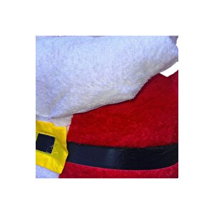 Vip Deluxe 120 Cm Led Işikli Motorlu Dev Şi̇şme Noel Baba 120 Cm Işikli Peluş Dokulu Yilbaşi Dekoru