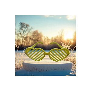 Vip Chri̇stmas Party Glasses Kalpli̇ Sari Parti̇ Gözlüğü Sari Panjur Gözlük Sari Yilbaşi Parti̇ Gözlüğü