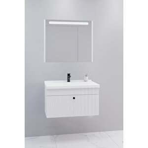 Alice 80 Cm Banyo Dolabı Npl Aynalı - Boy Dolap Hariç Beyaz