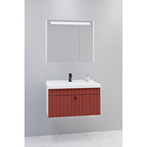 Alice 80 Cm Banyo Dolabı Npl Aynalı - Boy Dolap Hariç Kiremit