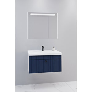 Alice 80 Cm Banyo Dolabı Npl Aynalı - Boy Dolap Hariç Lacivert