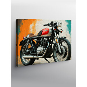 Kanvas Tablo Vintage Motosiklet Tasarımı 100x140 cm