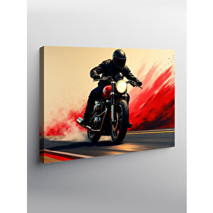 Kanvas Tablo Kırmızı Spor Motosiklet 50x70 cm