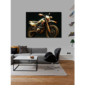 Kanvas Tablo Vintage Motosiklet Tasarımı 50x70 cm