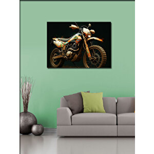 Kanvas Tablo Vintage Motosiklet Tasarımı 50x70 cm