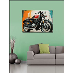 Kanvas Tablo Vintage Motosiklet Tasarımı 50x70 cm