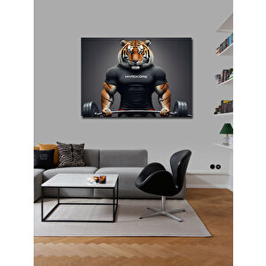 Kanvas Tablo Halter Kaldıran Kaplan 70x100 cm