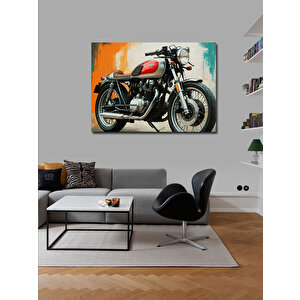 Kanvas Tablo Vintage Motosiklet Tasarımı 70x100 cm