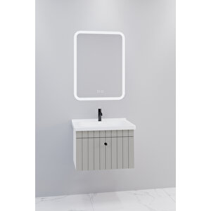 Alice 65 Cm Banyo Dolabı Cmr Aynalı - Boy Dolap Hariç Gri