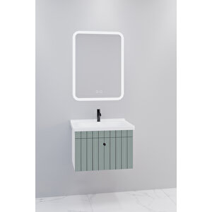 Alice 65 Cm Banyo Dolabı Cmr Aynalı - Boy Dolap Hariç Yeşil