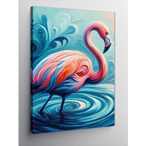 Kanvas Tablo Pembe Flamingo 100x140 cm