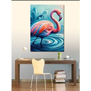 Kanvas Tablo Pembe Flamingo 100x140 cm