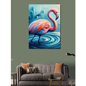 Kanvas Tablo Pembe Flamingo 100x140 cm