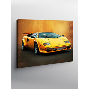 Kanvas Tablo Sarı Lamborghini Tasarımı 70x100 cm