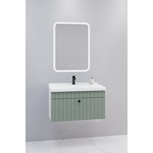 Alice 80 Cm Banyo Dolabı Cmr Aynalı - Boy Dolap Hariç Yeşil